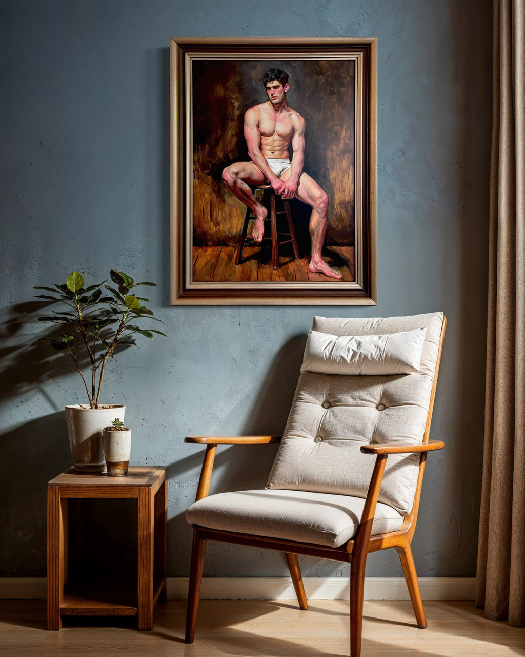 Figure on a Stool