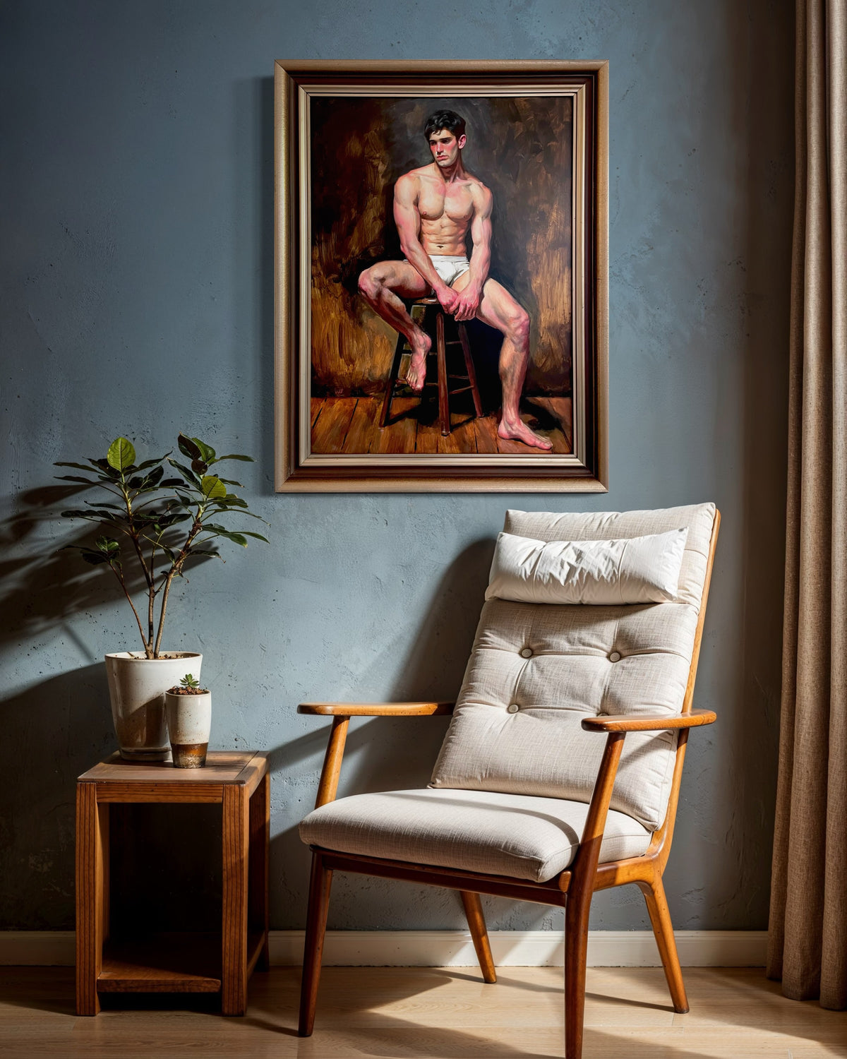 Figure on a Stool